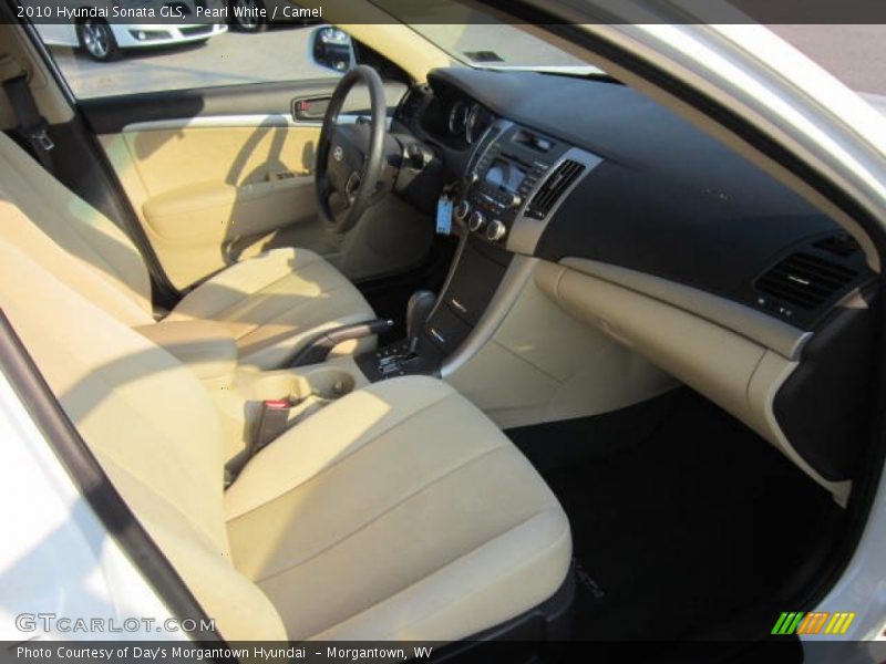 Pearl White / Camel 2010 Hyundai Sonata GLS