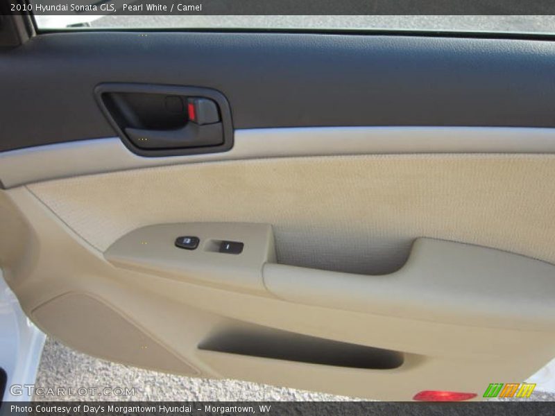 Pearl White / Camel 2010 Hyundai Sonata GLS