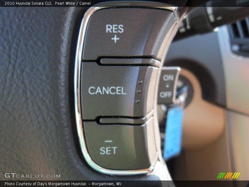 Pearl White / Camel 2010 Hyundai Sonata GLS