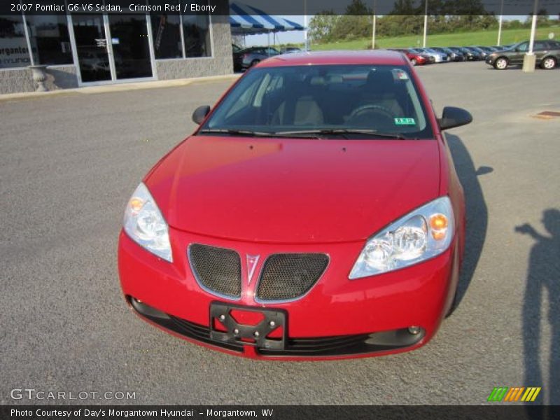 Crimson Red / Ebony 2007 Pontiac G6 V6 Sedan