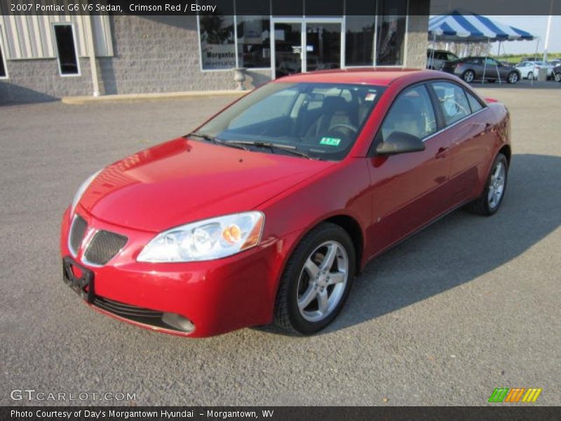 Crimson Red / Ebony 2007 Pontiac G6 V6 Sedan