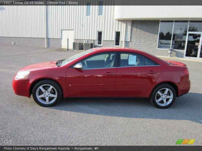 Crimson Red / Ebony 2007 Pontiac G6 V6 Sedan