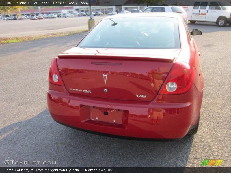 Crimson Red / Ebony 2007 Pontiac G6 V6 Sedan
