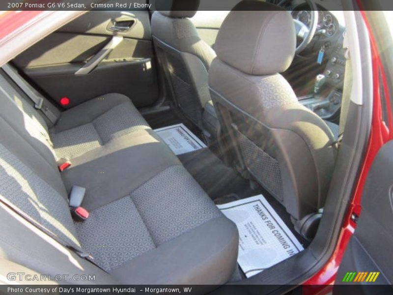 Crimson Red / Ebony 2007 Pontiac G6 V6 Sedan