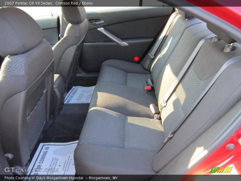 Crimson Red / Ebony 2007 Pontiac G6 V6 Sedan