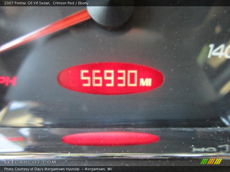 Crimson Red / Ebony 2007 Pontiac G6 V6 Sedan