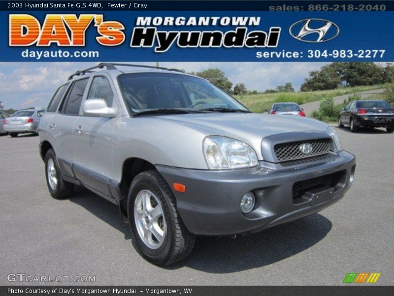 Pewter / Gray 2003 Hyundai Santa Fe GLS 4WD