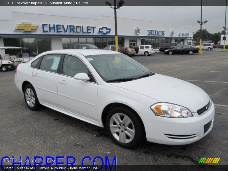 Summit White / Neutral 2011 Chevrolet Impala LS