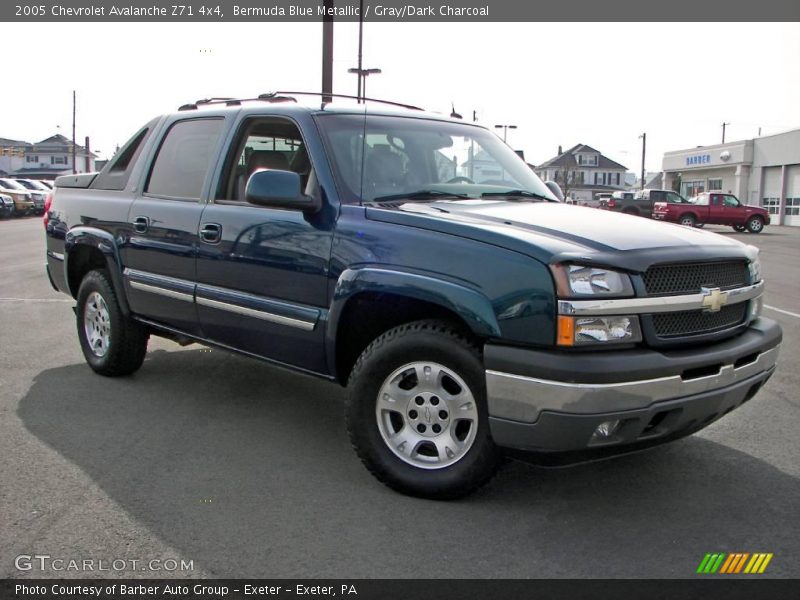 Bermuda Blue Metallic / Gray/Dark Charcoal 2005 Chevrolet Avalanche Z71 4x4