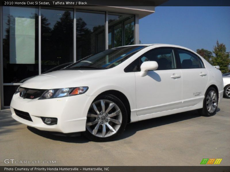 Taffeta White / Black 2010 Honda Civic Si Sedan