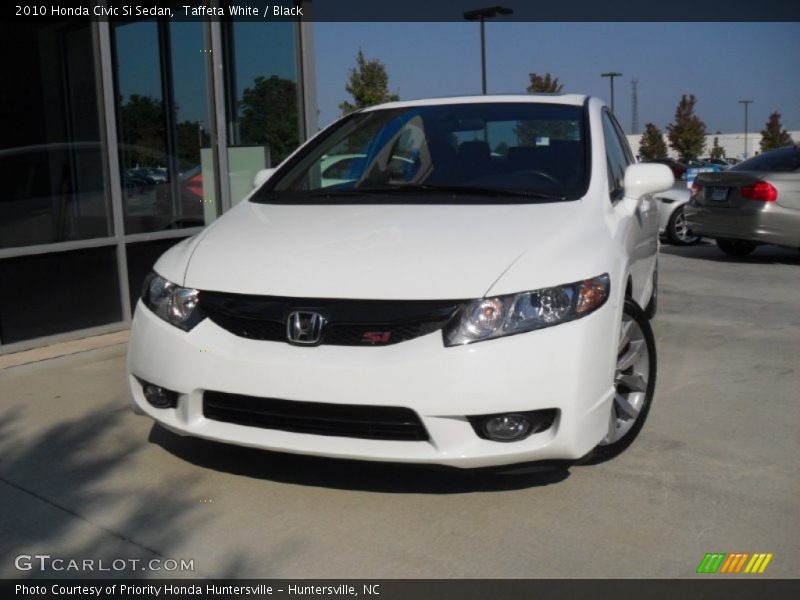 Taffeta White / Black 2010 Honda Civic Si Sedan