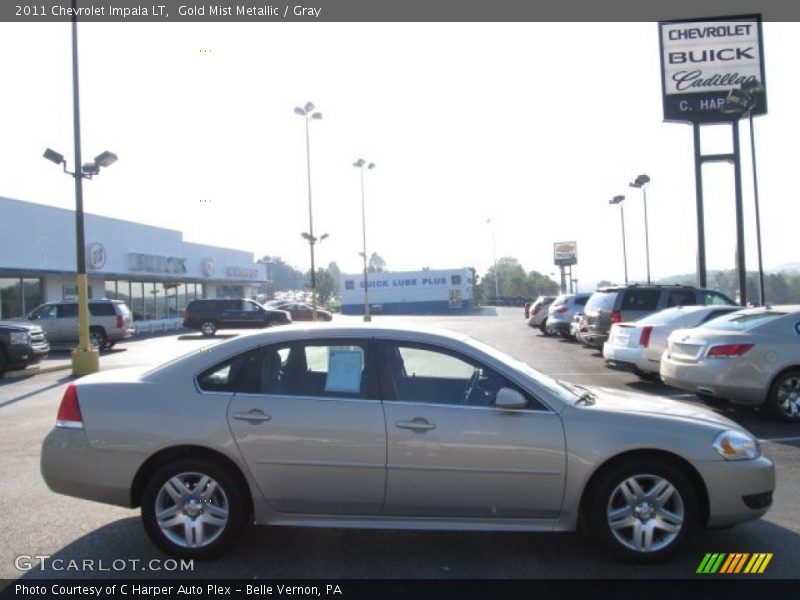 Gold Mist Metallic / Gray 2011 Chevrolet Impala LT