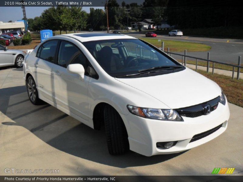 Taffeta White / Black 2010 Honda Civic Si Sedan