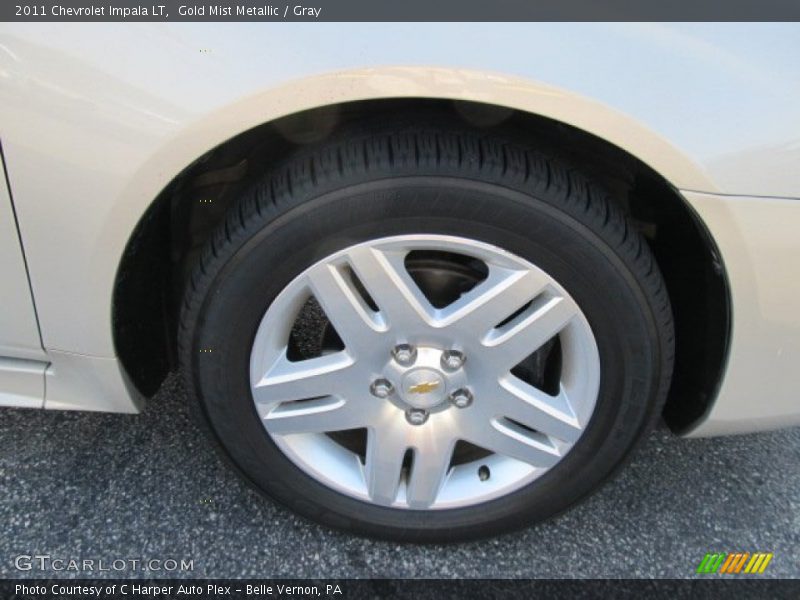 Gold Mist Metallic / Gray 2011 Chevrolet Impala LT