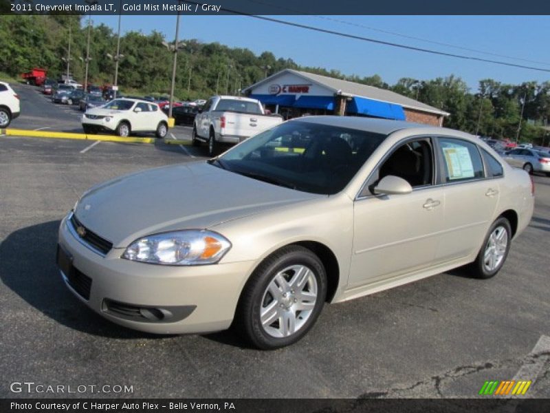 Gold Mist Metallic / Gray 2011 Chevrolet Impala LT