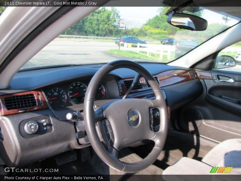 Gold Mist Metallic / Gray 2011 Chevrolet Impala LT