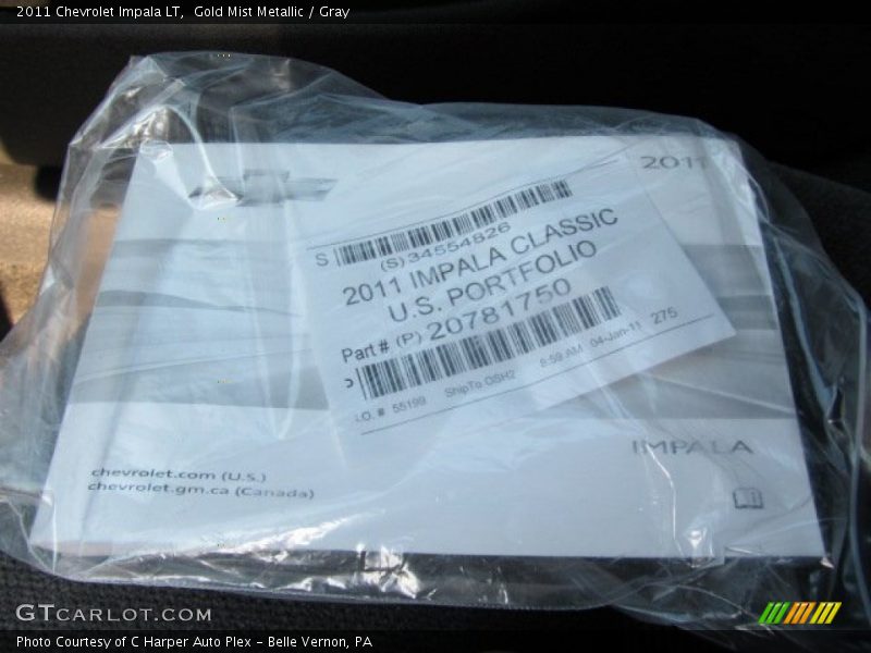 Gold Mist Metallic / Gray 2011 Chevrolet Impala LT