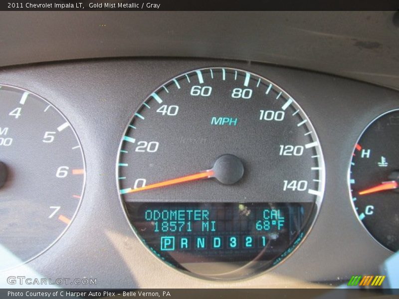 Gold Mist Metallic / Gray 2011 Chevrolet Impala LT