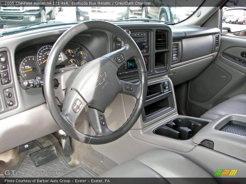 Bermuda Blue Metallic / Gray/Dark Charcoal 2005 Chevrolet Avalanche Z71 4x4