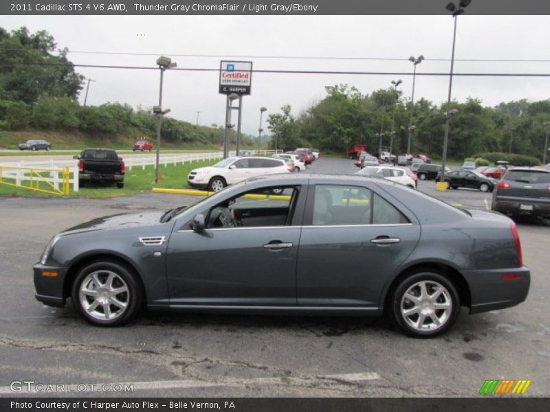 Thunder Gray ChromaFlair / Light Gray/Ebony 2011 Cadillac STS 4 V6 AWD