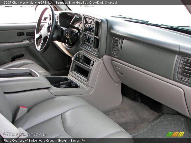 Bermuda Blue Metallic / Gray/Dark Charcoal 2005 Chevrolet Avalanche Z71 4x4
