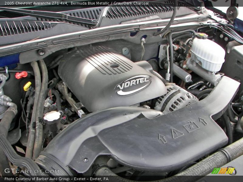 Bermuda Blue Metallic / Gray/Dark Charcoal 2005 Chevrolet Avalanche Z71 4x4