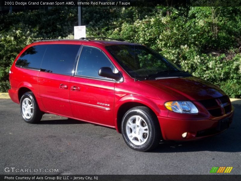Inferno Red Pearlcoat / Taupe 2001 Dodge Grand Caravan Sport AWD