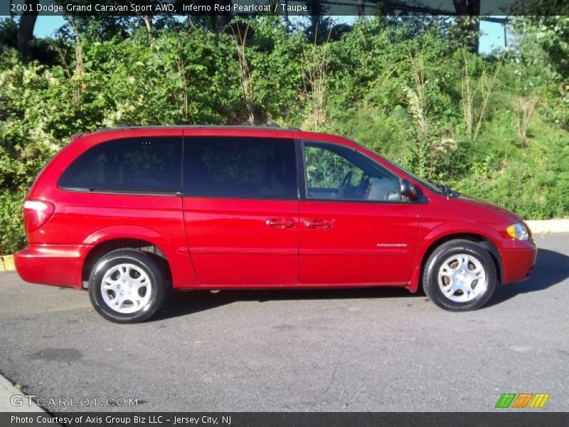 Inferno Red Pearlcoat / Taupe 2001 Dodge Grand Caravan Sport AWD