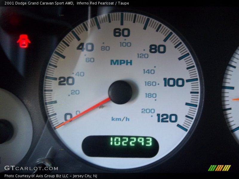 Inferno Red Pearlcoat / Taupe 2001 Dodge Grand Caravan Sport AWD