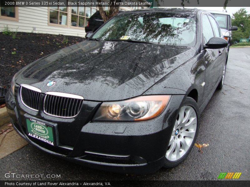 Black Sapphire Metallic / Terra Dakota Leather 2008 BMW 3 Series 335xi Sedan
