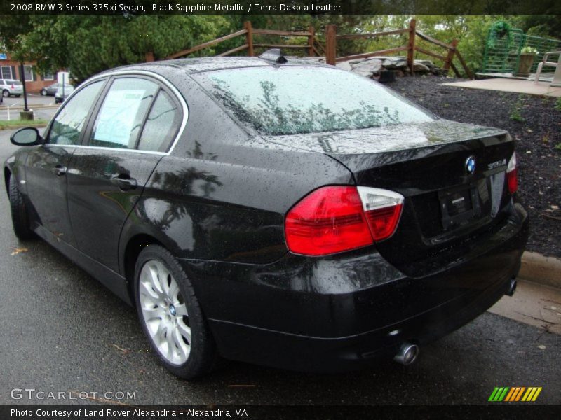 Black Sapphire Metallic / Terra Dakota Leather 2008 BMW 3 Series 335xi Sedan