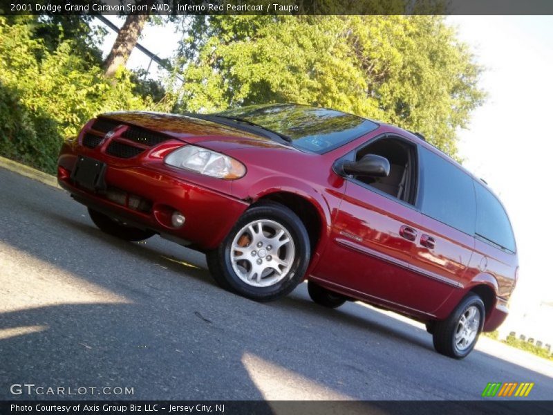 Inferno Red Pearlcoat / Taupe 2001 Dodge Grand Caravan Sport AWD