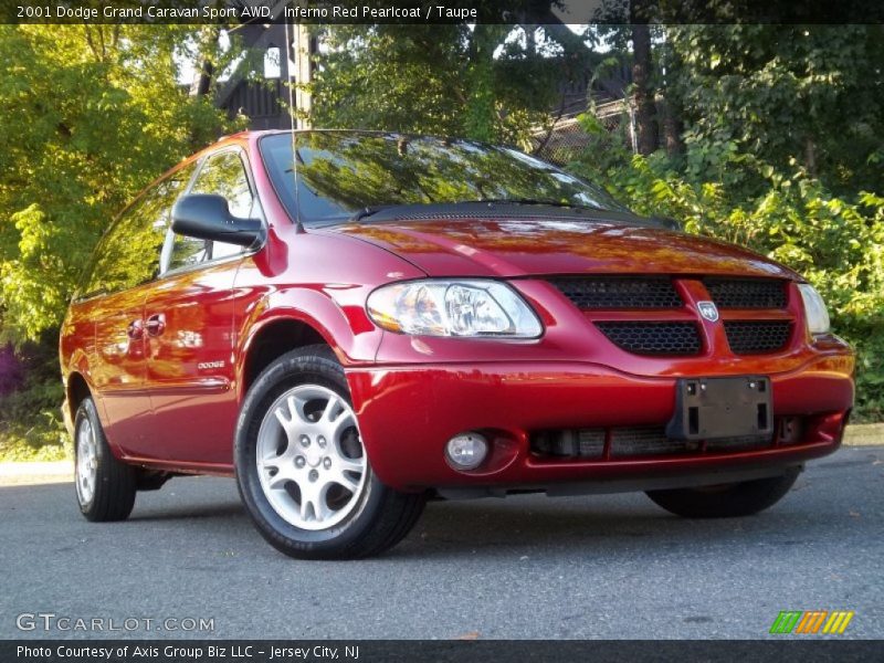 Inferno Red Pearlcoat / Taupe 2001 Dodge Grand Caravan Sport AWD