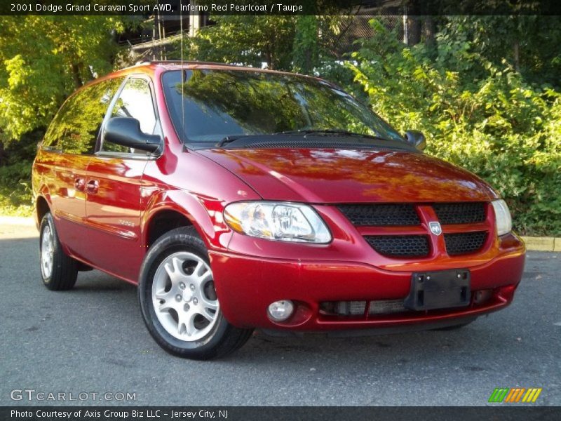 Inferno Red Pearlcoat / Taupe 2001 Dodge Grand Caravan Sport AWD