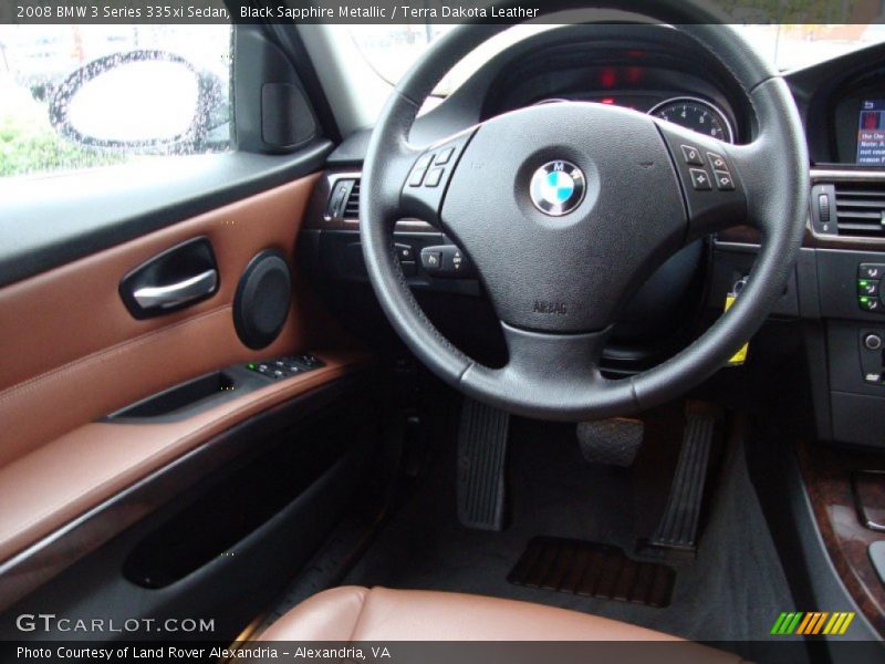 Black Sapphire Metallic / Terra Dakota Leather 2008 BMW 3 Series 335xi Sedan