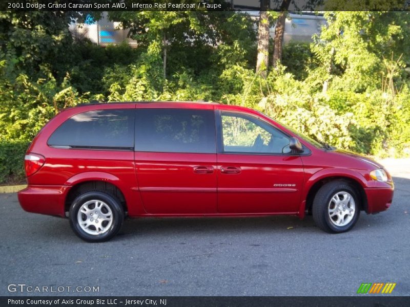 Inferno Red Pearlcoat / Taupe 2001 Dodge Grand Caravan Sport AWD