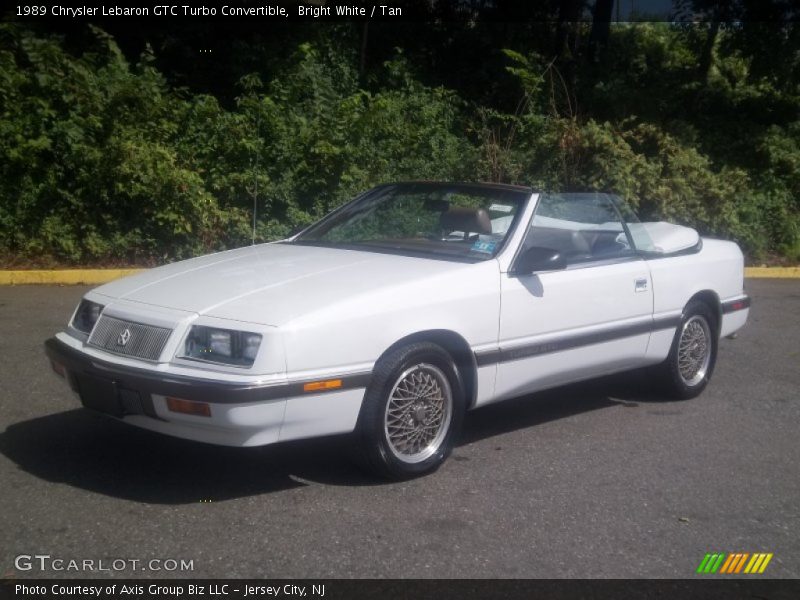 Bright White / Tan 1989 Chrysler Lebaron GTC Turbo Convertible