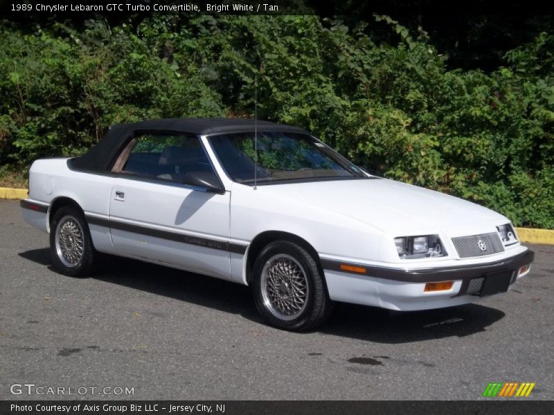 Front 3/4 View of 1989 Lebaron GTC Turbo Convertible