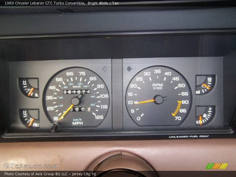 1989 Lebaron GTC Turbo Convertible GTC Turbo Convertible Gauges