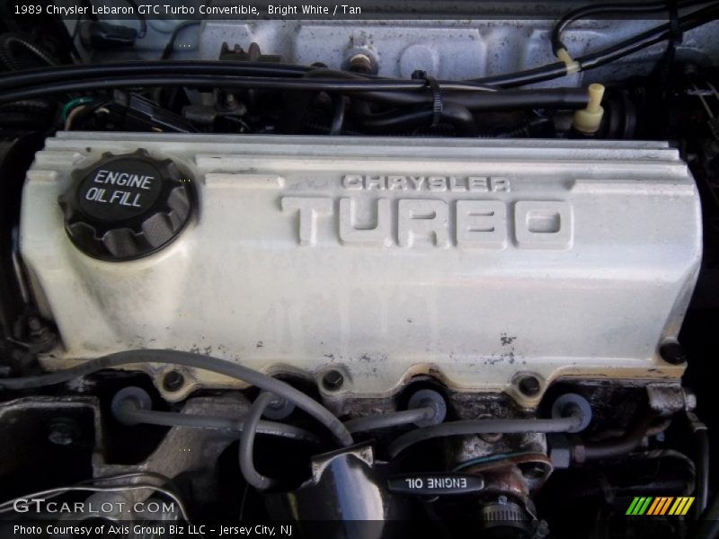  1989 Lebaron GTC Turbo Convertible Engine - 2.5 Liter Turbocharged SOHC 8-Valve 4 Cylinder