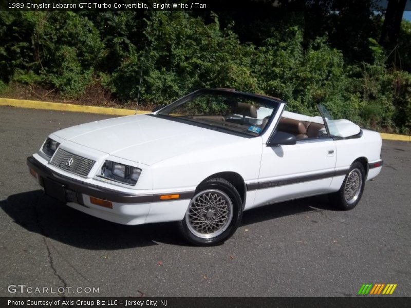 Front 3/4 View of 1989 Lebaron GTC Turbo Convertible