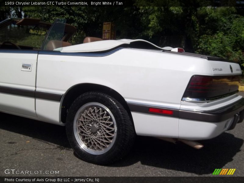 Bright White / Tan 1989 Chrysler Lebaron GTC Turbo Convertible