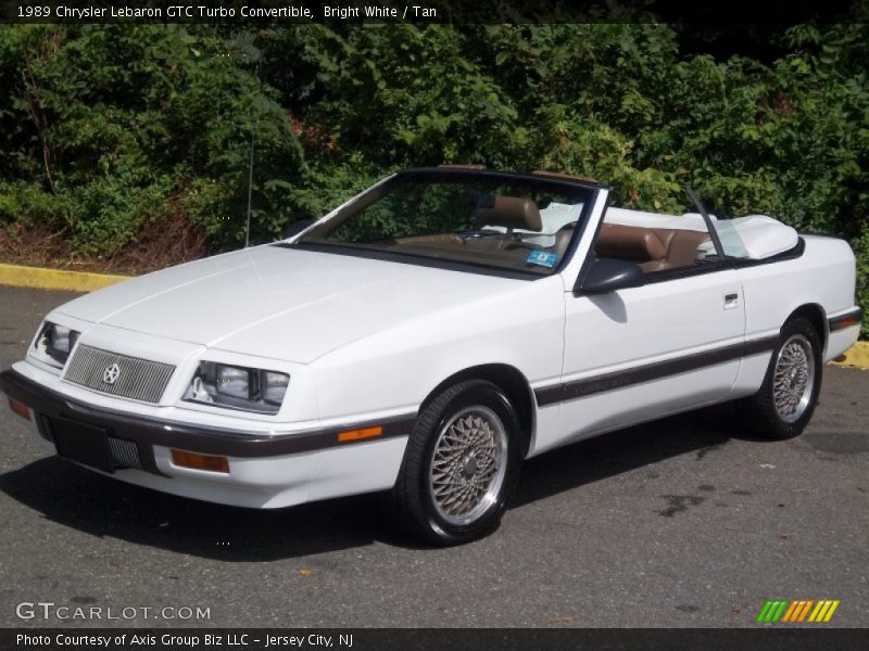 Front 3/4 View of 1989 Lebaron GTC Turbo Convertible