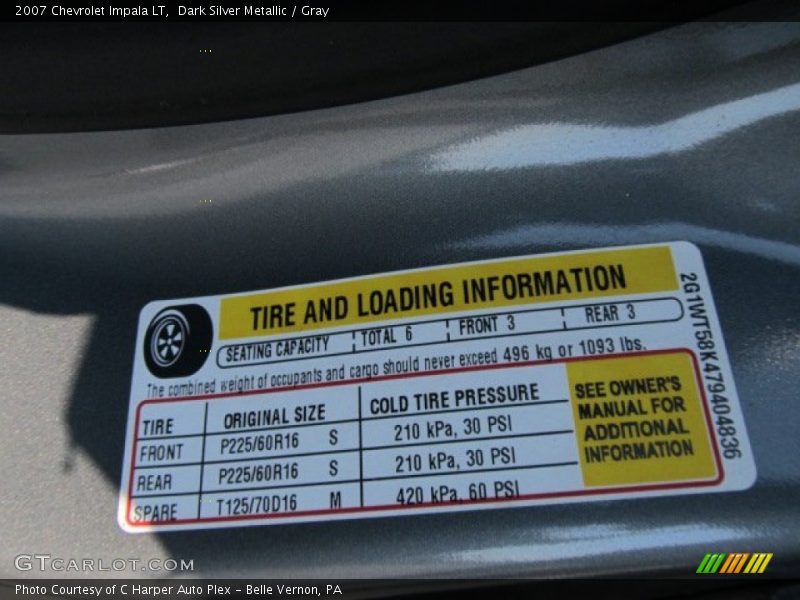 Dark Silver Metallic / Gray 2007 Chevrolet Impala LT