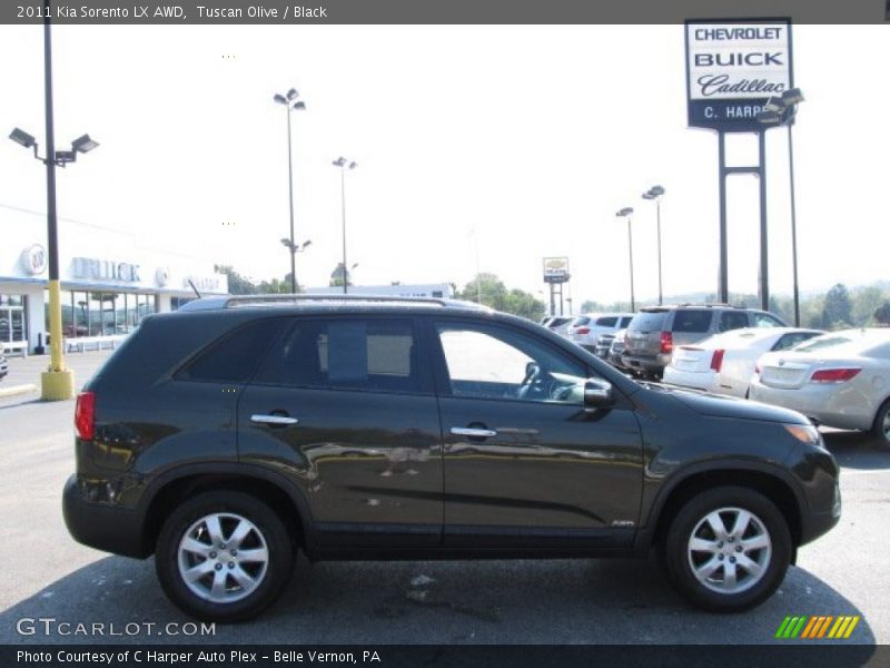 Tuscan Olive / Black 2011 Kia Sorento LX AWD