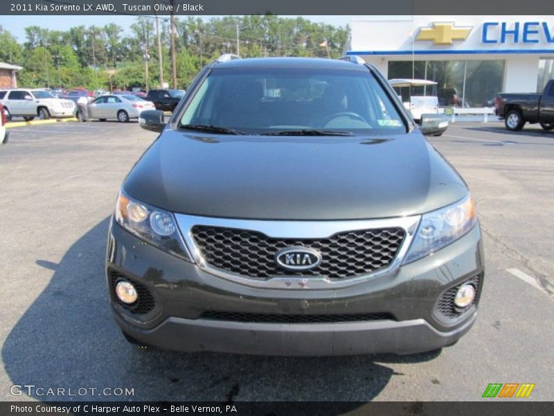 Tuscan Olive / Black 2011 Kia Sorento LX AWD