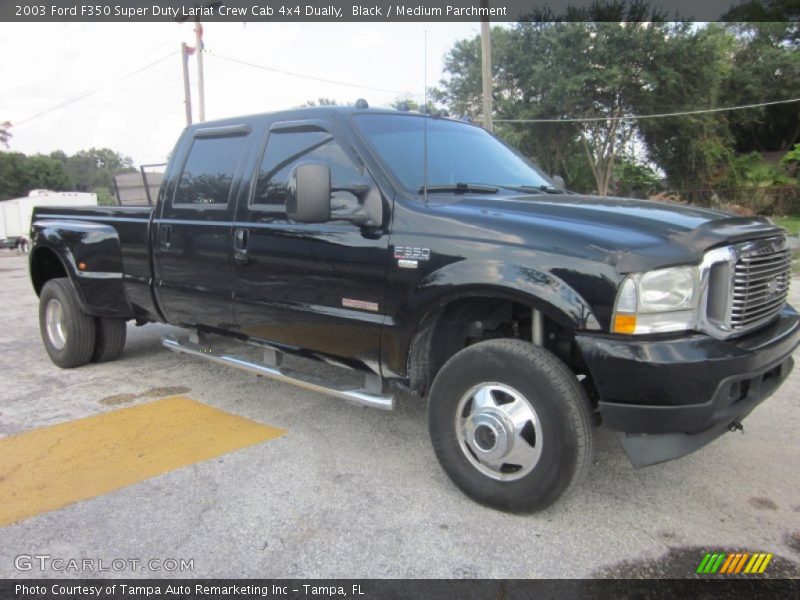 Black / Medium Parchment 2003 Ford F350 Super Duty Lariat Crew Cab 4x4 Dually