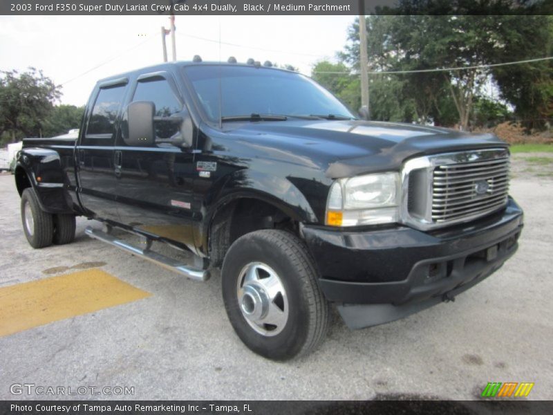 Front 3/4 View of 2003 F350 Super Duty Lariat Crew Cab 4x4 Dually