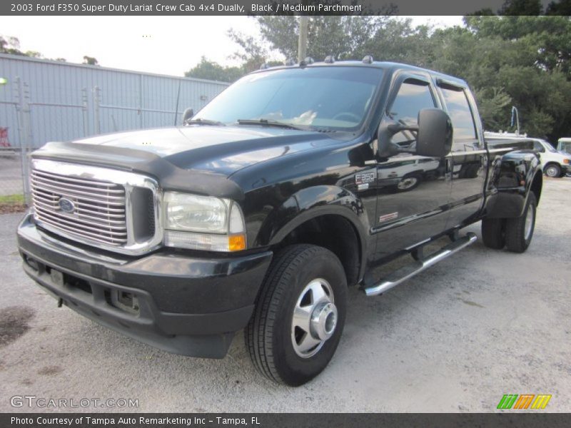 Front 3/4 View of 2003 F350 Super Duty Lariat Crew Cab 4x4 Dually