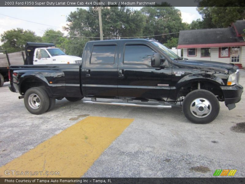 Black / Medium Parchment 2003 Ford F350 Super Duty Lariat Crew Cab 4x4 Dually